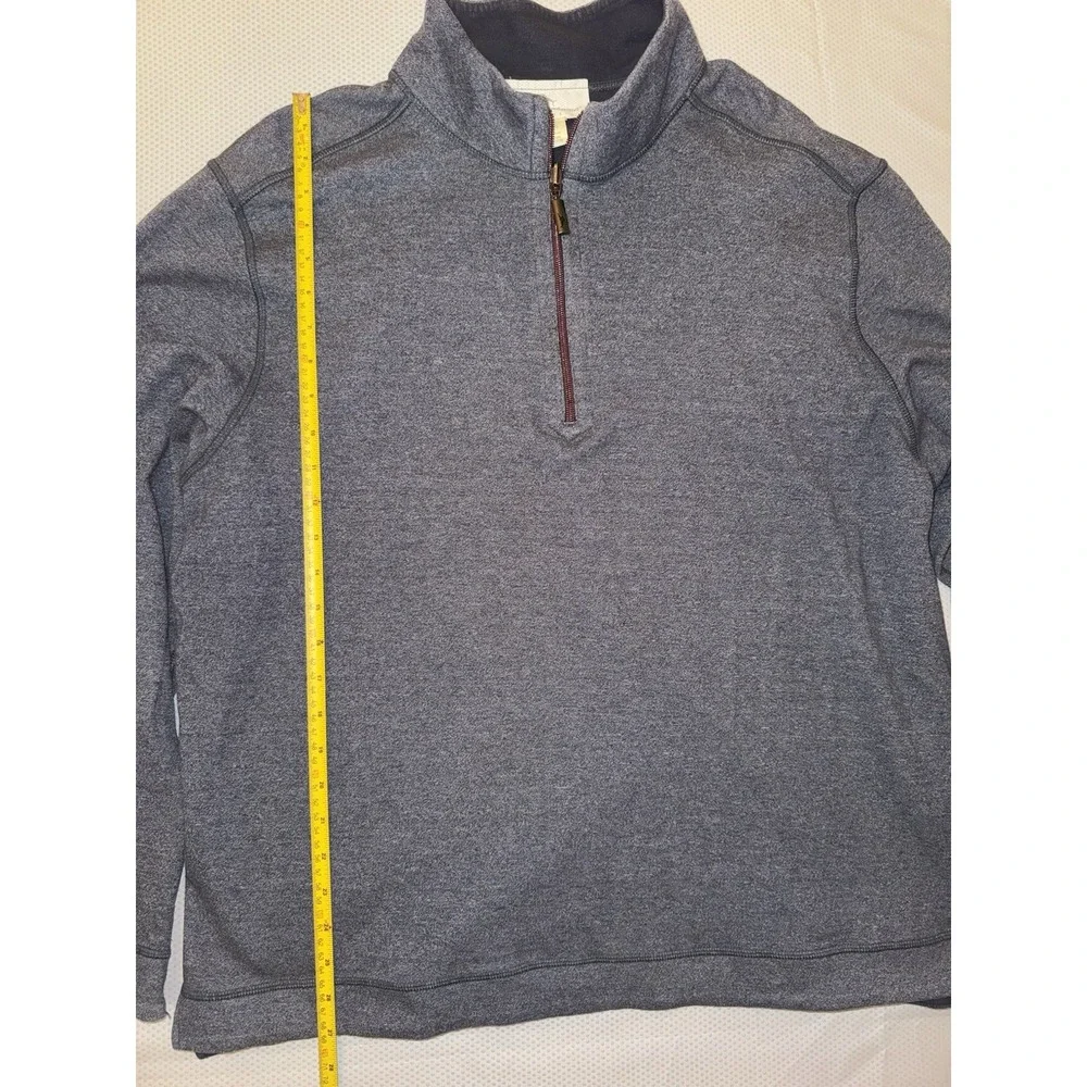 Tommy Bahama Reversible Quarter-Zip‎ Pullover Sweater Blue Size XL
